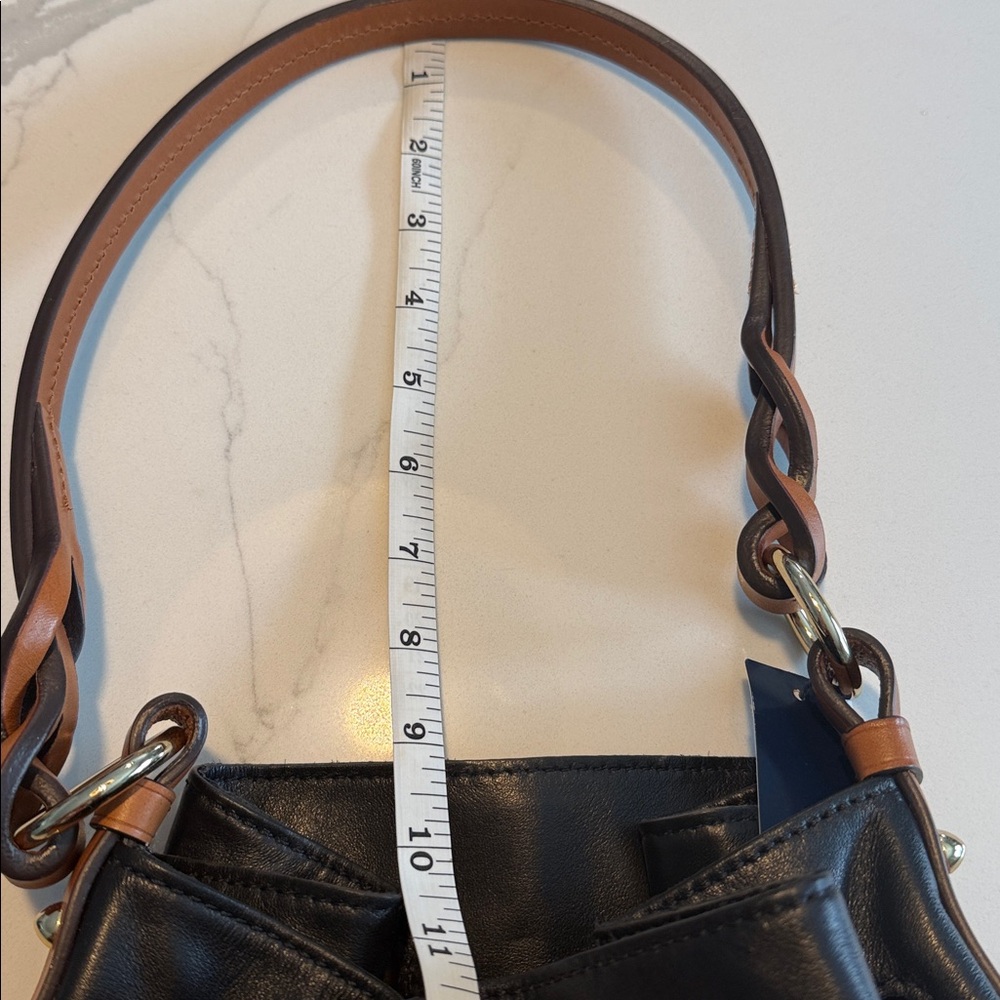 Dooney & Bourke Black and Brown Leather Bag - Picture 8 of 13